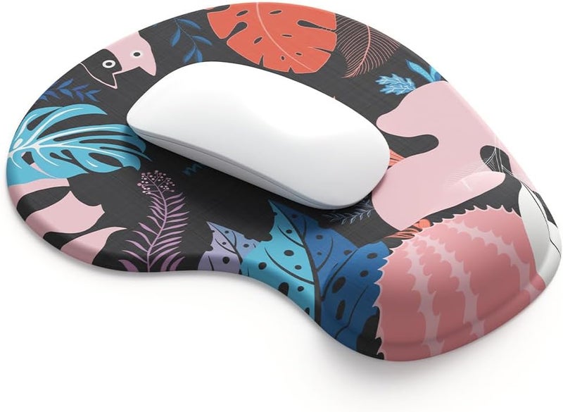 DemonChest Office Mousepad with Gel Wrist Support - Ergonomic Gaming Desktop Mouse Pad Wrist Rest - Design Gamepad Mat Rubber Base for Laptop Computer -Silicone Non-Slip Special-Textured Surface (12Positive) - Image 1